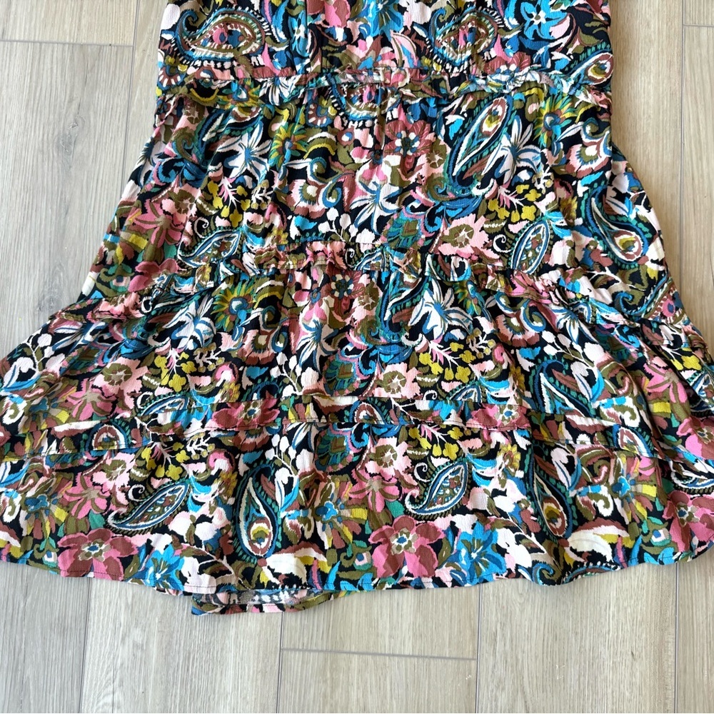 HTF By Anthropologie Robin Tiered Mini Dress Size M EUC Floral flirty boho - Picture 7 of 14